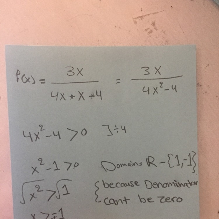 Which statement describes the domain of the function f(x)=3x/4x(x)-4-example-1