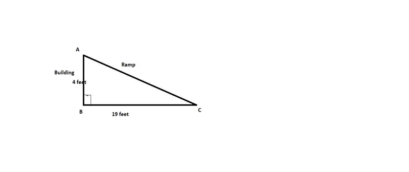 A building has a ramp to its front doors to accommodate the handicapped. If the distance-example-1