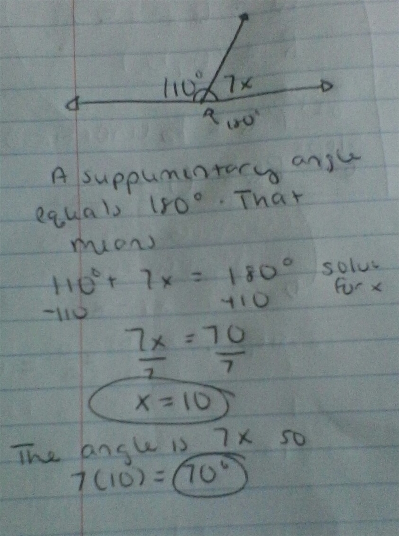 What is the value of x? And what is the missing angle value?-example-1