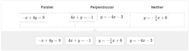 Is each line parallel, perpendicular, or neither parallel nor perpendicular to the-example-1