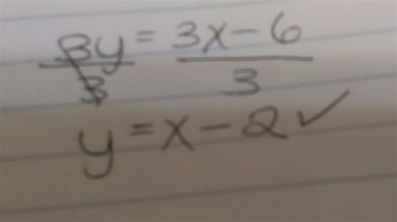 Find the inverse of 3y = 3x - 6. Write your answer in y = form with no spaces to increase-example-1