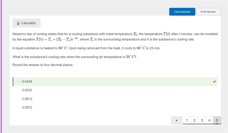 Newton’s law of cooling states that for a cooling substance with initial temperature-example-1