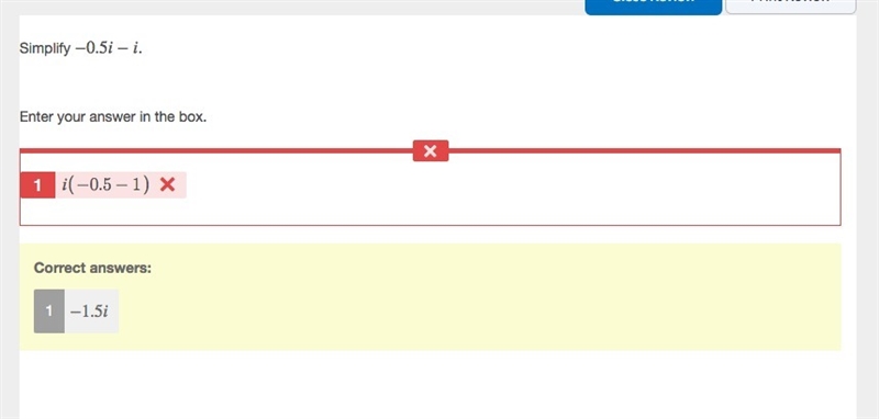 Simplify −0.5i−i Enter your answer in the box.-example-1