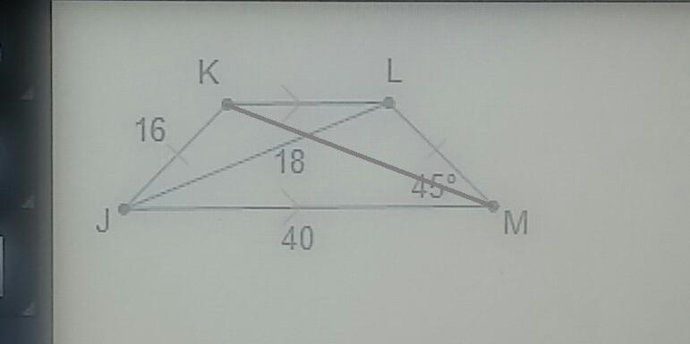 If km is drawn on this quadrilateral what will be its length?-example-1