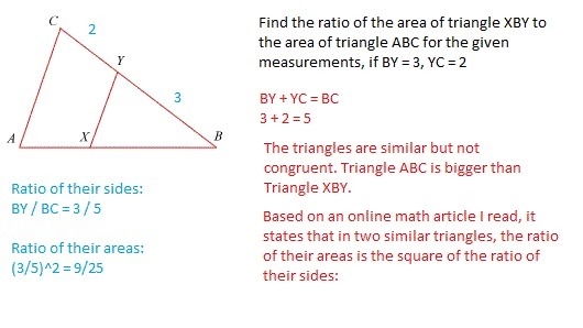 Find the ratio of the area of triangle XBY to the area of triangle ABC for the given-example-1