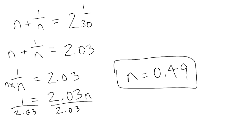 The sum of a number and it's reciprocal is 2 1/30 find the number-example-1