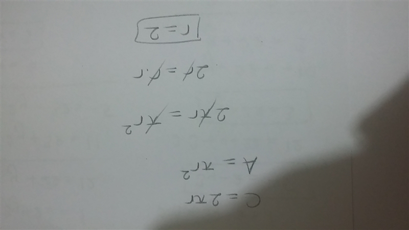 Find the radius of a circle so that its area and circumference have the same value-example-1