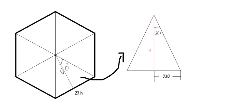 I need help find the volume of this hexagon based pyramid! please write steps and-example-1