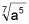 Which of the following is the radical expression of a to the five sevenths power ?-example-1