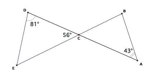 What can you conclude about the two triangles? Why? A) They are congruent as the three-example-1