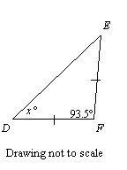 What is the value of x? a. 86.5° b. 43.25° c. 133.25° d. 46.75°-example-1