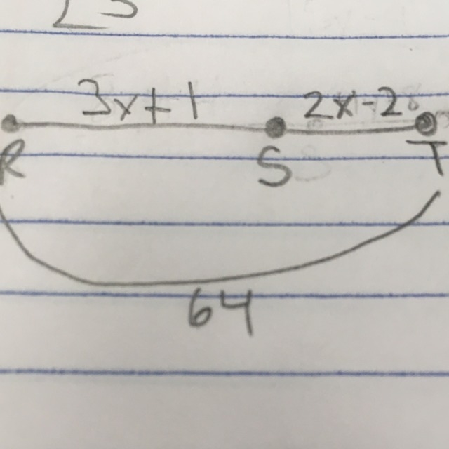 Find x and the. RS and ST-example-1