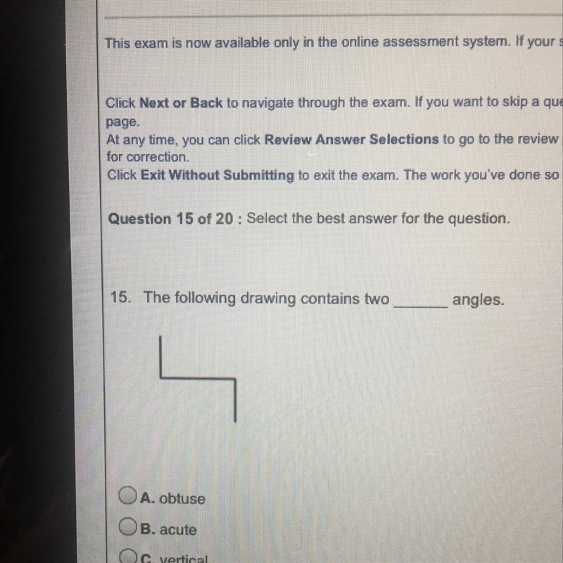 The following drawing contains two angles ?-example-1