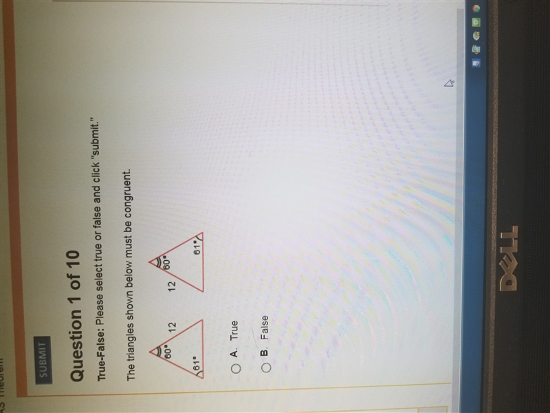 The triangles shown below must be congruent.-example-1