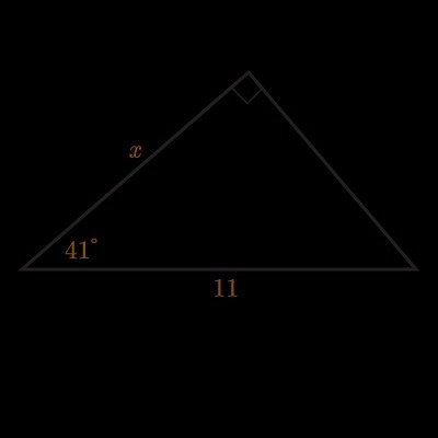 Please help! I am really tired and have lots of work to do! Find the value of x. Round-example-1