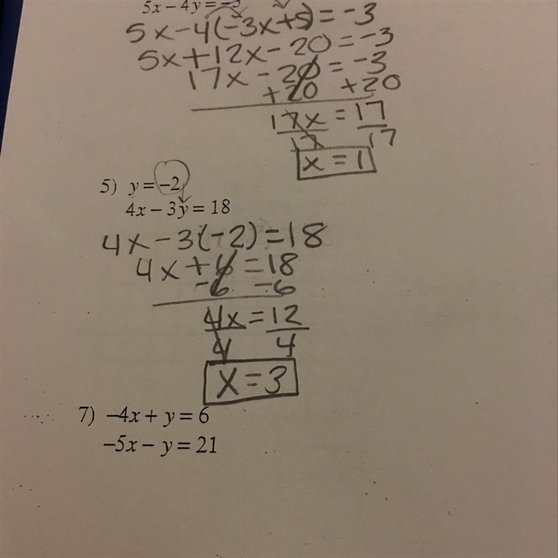 i need help with number 7. its solving systems of equations by substitution. please-example-1