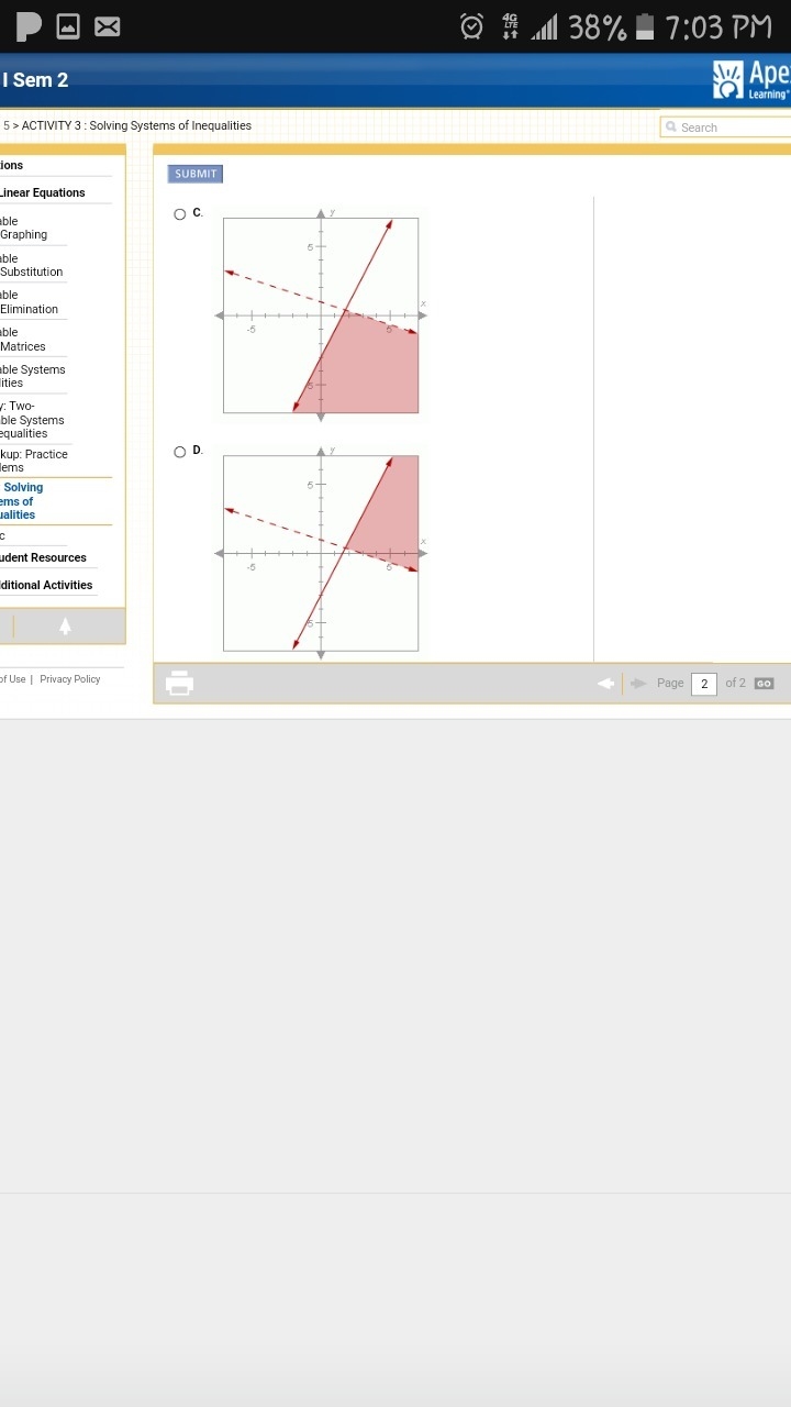 Which graph shows the solution to this system of inequalities? ￼-example-1