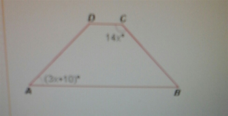 What is the value of x in the isosceles trapezoid below-example-1