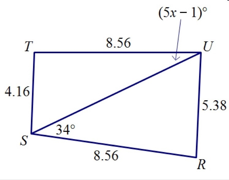 PLEASE HELP ASAP Which of the following is not a possible value of x? A. 1 B. 5.9 C-example-1