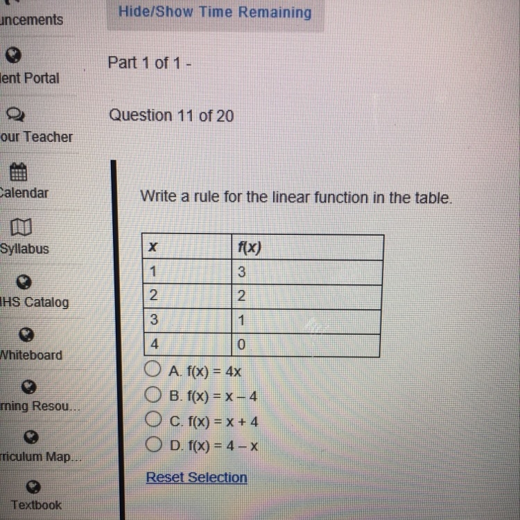 Write a rule for the linear function in the table-example-1