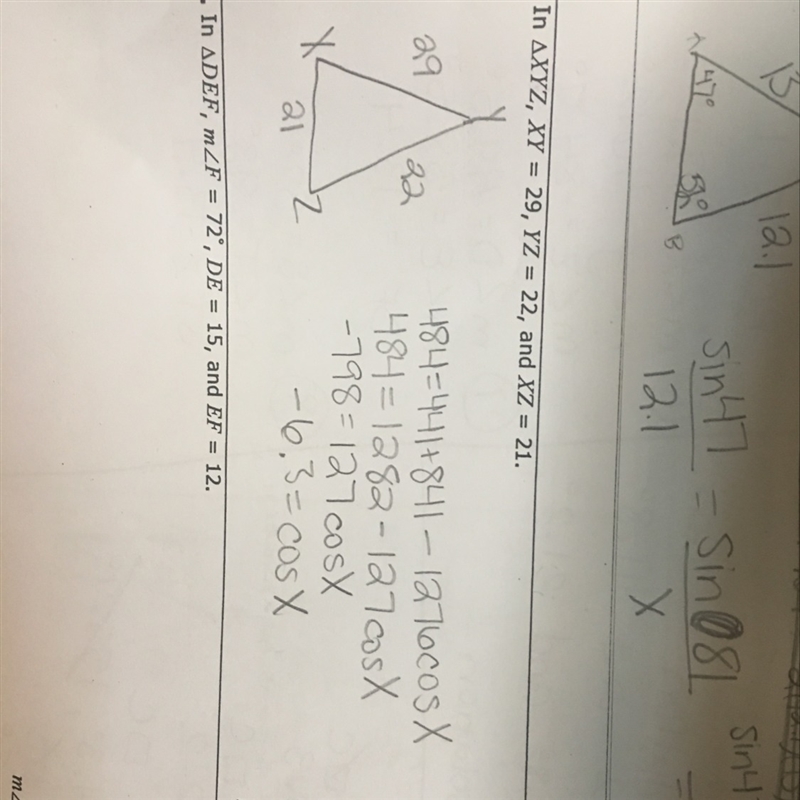 It's the one about triangle XYZ. ignore my work. I have to find all of the angles-example-1