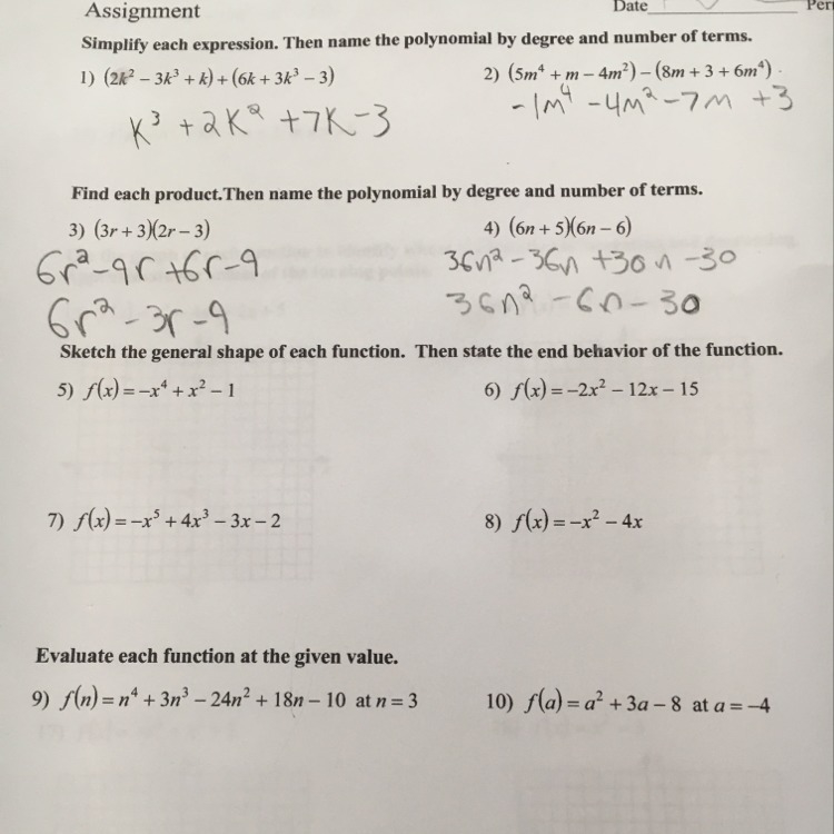 Sketch the general shape of each function. Then state the end behavior of the function-example-1