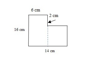 Find the area of the polygon. A) 96 cm2 B) 192 cm2 C) 208 cm2 D) 224 cm2-example-1