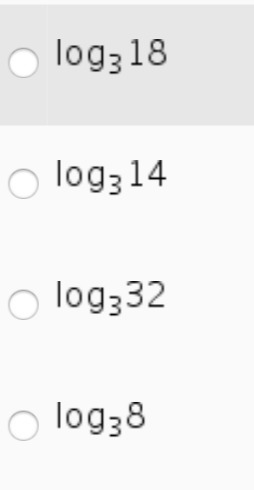 Which logarithm is equivalent to log316 - log32?-example-1