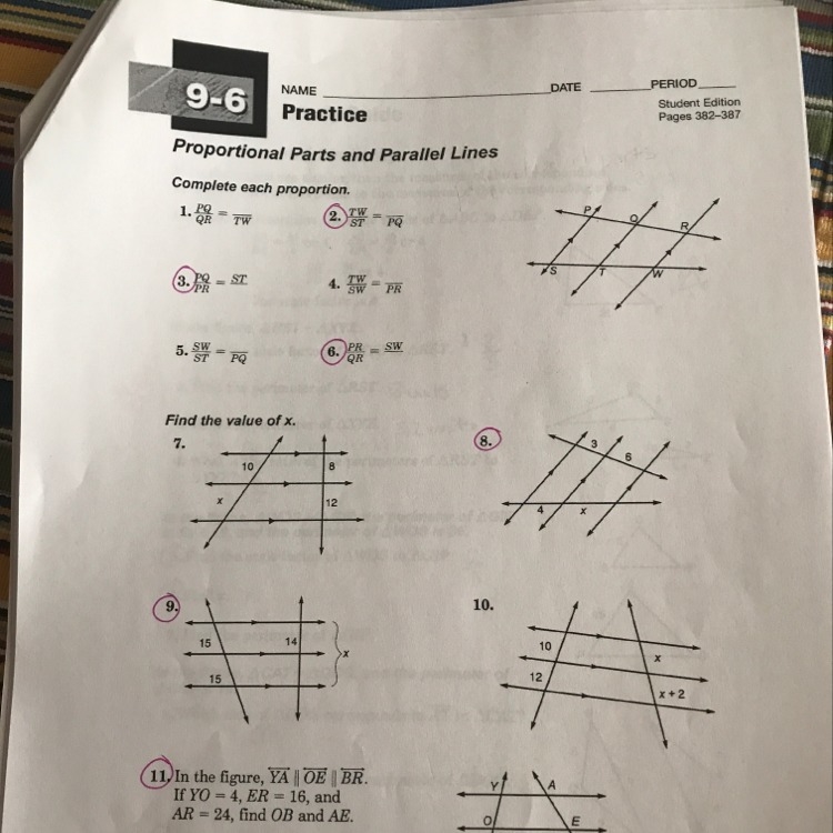 Just need help on the ones that are circled .-example-1