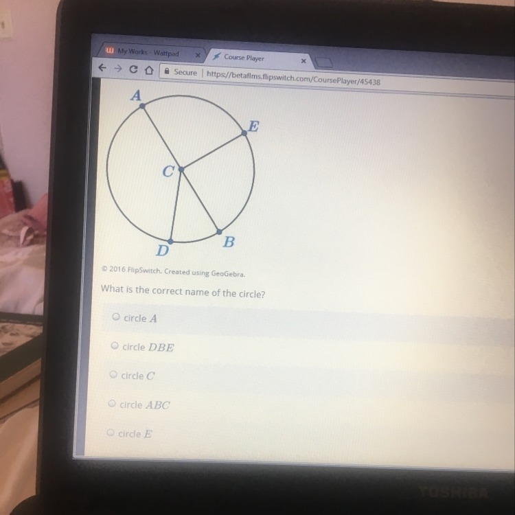 What is the correct name for this circle?-example-1