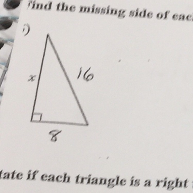 Find the missing side of the triangle and round your answer to the nearest tenth if-example-1