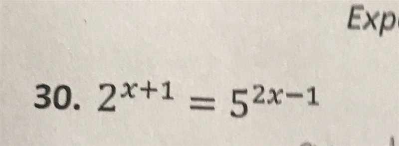 How would you solve this equation? It uses logarithms.-example-1