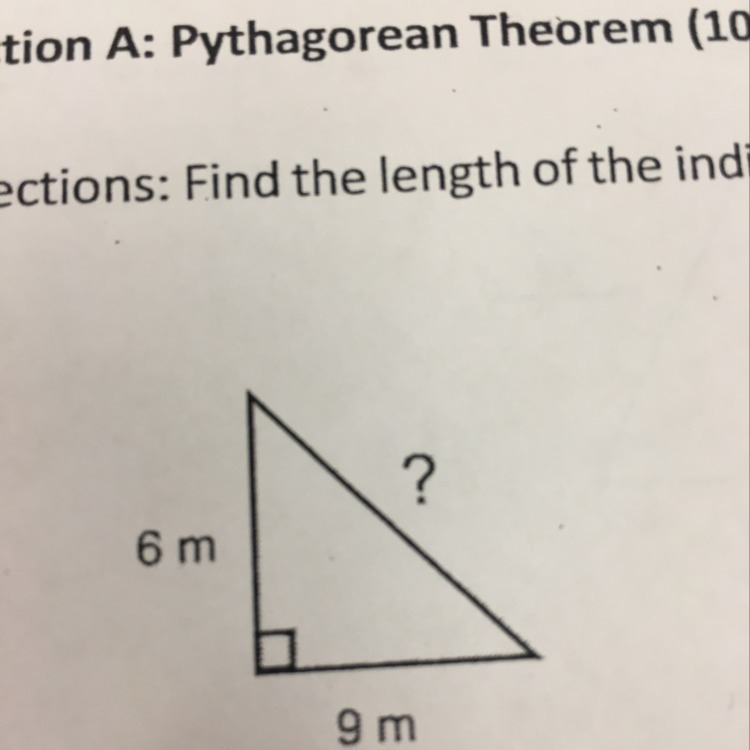 Find the length of the indicated side of each triangle-example-1