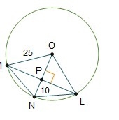 Line segment ON is perpendicular to line segment ML, and PN = 10. What is the area-example-1