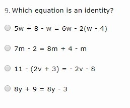 Which equation is an identity? (Can someone explain to me how they got their answer-example-1