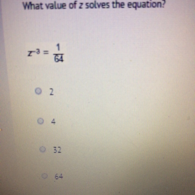 What value of z solves the equation-example-1