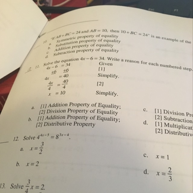 Can someone help me with 12 and explain how and why that’s the answer?-example-1