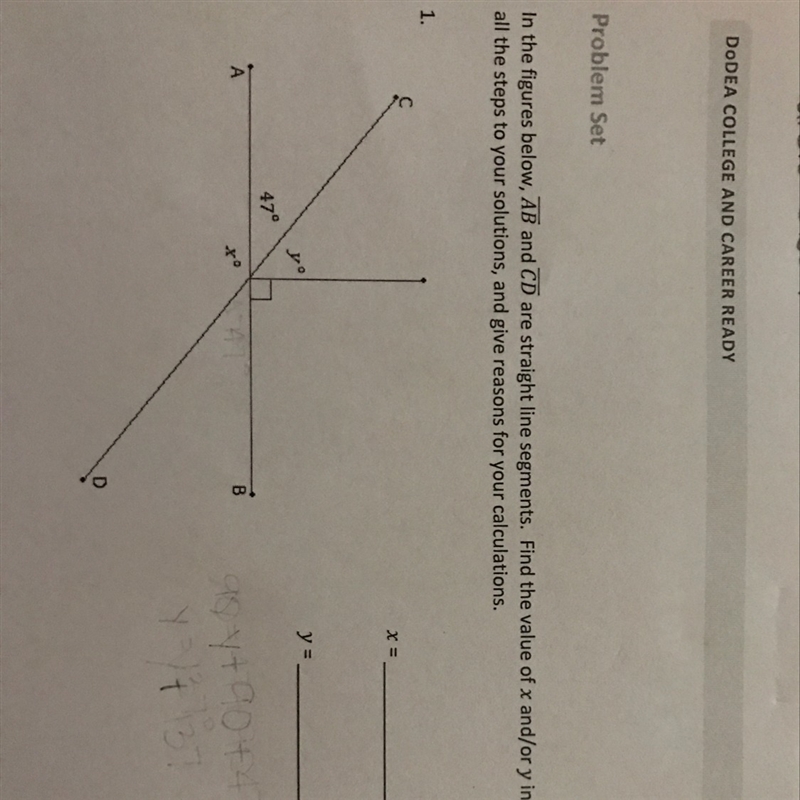 How do I find x and y using what is in the equation-example-1