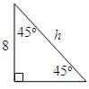 What is the value of h? 4 8sqrt3 16 8srt2-example-1