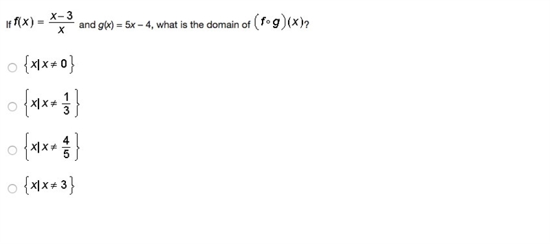 If mc018-1.jpg and g(x) = 5x – 4, what is the domain of mc018-2.jpg?-example-1