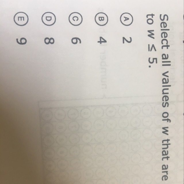 Select all values of w that are solutions to w<5-example-1