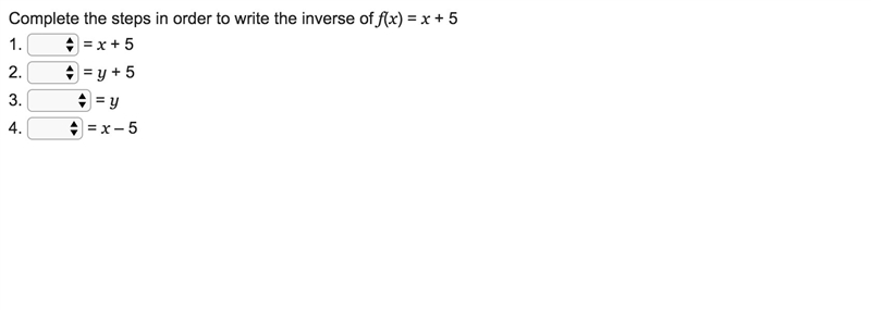 Complete the steps in order to write the inverse-example-1