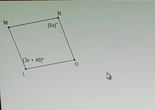 In parallelogram lmno what is the measure of angle m ? 20 60 80 100-example-1