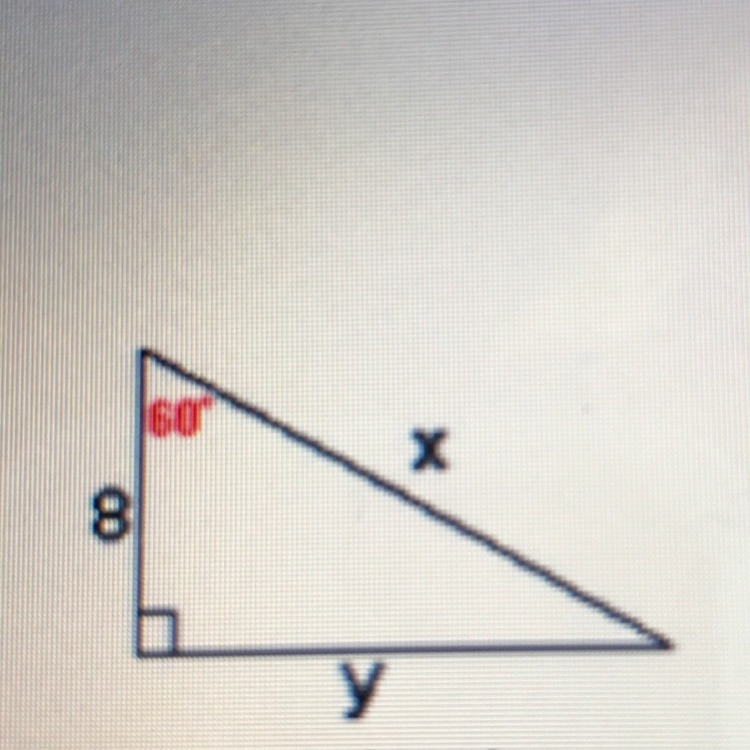 Use special right triangles to solve for the exact value of x. A. 4 B. 9 C. 16-example-1