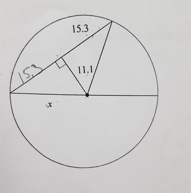 Find the length of the segment indicated. Round your answer to the nearest tenth if-example-1