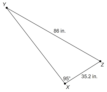 What is the measure of angle Y? Round your answer to the nearest degree 24 26 69 61-example-1