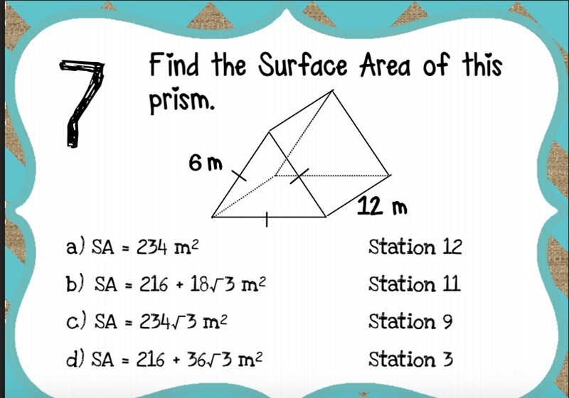 Does anyone know how to find the surface area of this triangular prism?-example-1