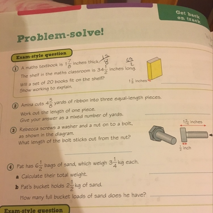 Maths fractions help Question 1-4 thanks-example-1