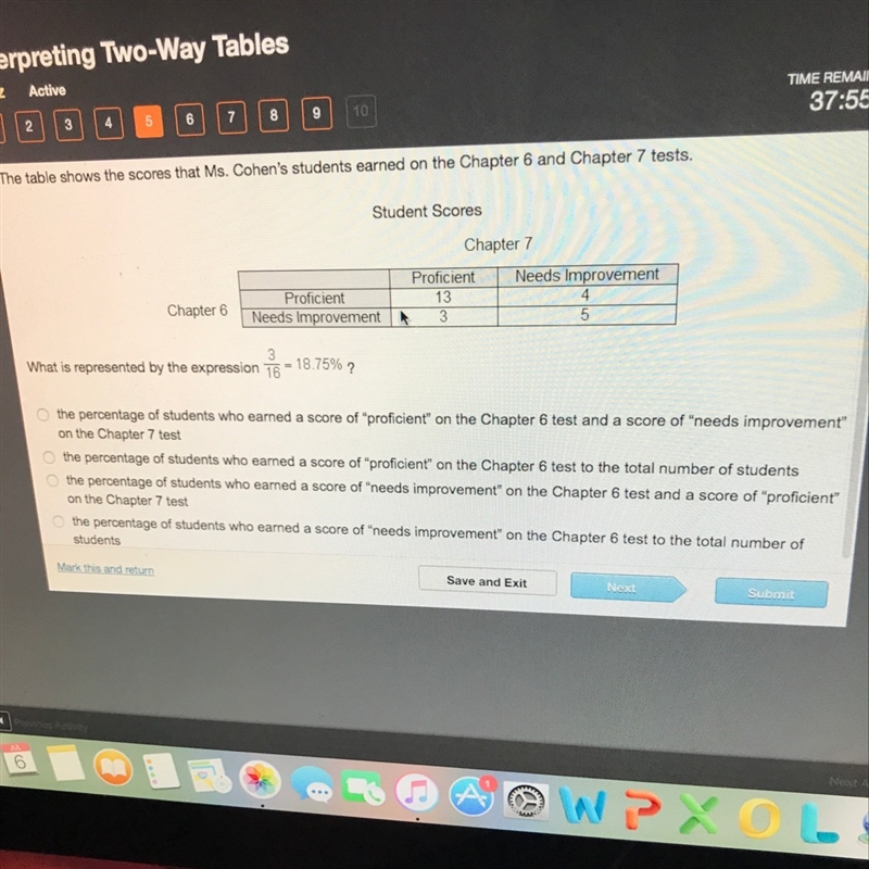 I can't even read the two way table please help-example-1