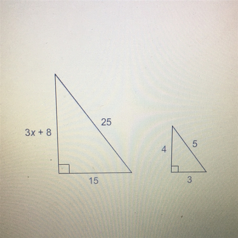 The triangles are similar what is the value of x-example-1